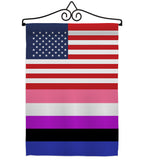 US Genderfluidity Pride - Support Inspirational Vertical Impressions Decorative Flags HG148033 Made In USA