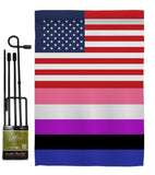 US Genderfluidity Pride - Support Inspirational Vertical Impressions Decorative Flags HG148033 Made In USA