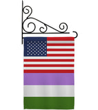 US Genderqueer pride - Support Inspirational Vertical Impressions Decorative Flags HG148034 Made In USA