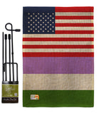 US Genderqueer pride - Support Inspirational Vertical Impressions Decorative Flags HG148034 Made In USA