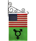 US Israeli transgender and genderqueer - Support Inspirational Vertical Impressions Decorative Flags HG148036 Made In USA