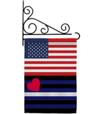 US Leather Pride - Support Inspirational Vertical Impressions Decorative Flags HG148038 Made In USA