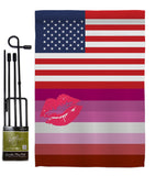 US Lipstick lesbian - Support Inspirational Vertical Impressions Decorative Flags HG148039 Made In USA