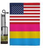 US Pansexual pride - Support Inspirational Vertical Impressions Decorative Flags HG148043 Made In USA