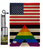 US Straight Allies For Equality - Support Inspirational Vertical Impressions Decorative Flags HG148048 Made In USA