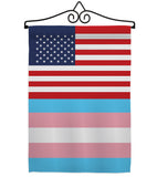 US Transgender - Support Inspirational Vertical Impressions Decorative Flags HG148049 Made In USA