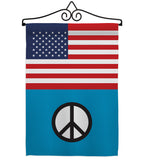 US Peace - Support Inspirational Vertical Impressions Decorative Flags HG148051 Made In USA