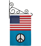 US Peace - Support Inspirational Vertical Impressions Decorative Flags HG148051 Made In USA