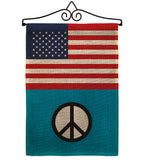 US Peace - Support Inspirational Vertical Impressions Decorative Flags HG148051 Made In USA