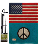 US Peace - Support Inspirational Vertical Impressions Decorative Flags HG148051 Made In USA