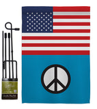 US Peace - Support Inspirational Vertical Impressions Decorative Flags HG148051 Made In USA