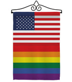 US Rainbow - Support Inspirational Vertical Impressions Decorative Flags HG148052 Made In USA