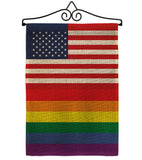 US Rainbow - Support Inspirational Vertical Impressions Decorative Flags HG148052 Made In USA