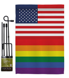 US Rainbow - Support Inspirational Vertical Impressions Decorative Flags HG148052 Made In USA