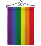 Rainbow - Support Inspirational Vertical Impressions Decorative Flags HG148640 Made In USA