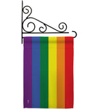 Rainbow - Support Inspirational Vertical Impressions Decorative Flags HG148640 Made In USA