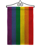 Rainbow - Support Inspirational Vertical Impressions Decorative Flags HG148640 Made In USA