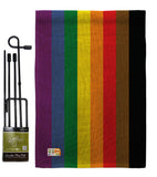 Philadelphia Rainbow  - Support Inspirational Vertical Impressions Decorative Flags HG148641 Made In USA