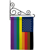 US Philadelphia Rainbow  - Support Inspirational Vertical Impressions Decorative Flags HG148642 Made In USA
