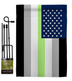 US Agender Pride - Support Inspirational Vertical Impressions Decorative Flags HG148643 Made In USA