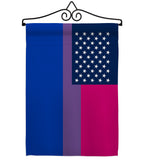 US Bisexual - Support Inspirational Vertical Impressions Decorative Flags HG148647 Made In USA