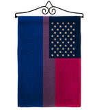 US Bisexual - Support Inspirational Vertical Impressions Decorative Flags HG148647 Made In USA