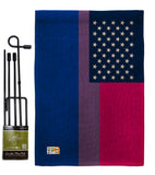 US Bisexual - Support Inspirational Vertical Impressions Decorative Flags HG148647 Made In USA