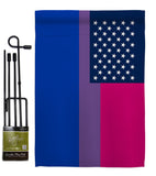 US Bisexual - Support Inspirational Vertical Impressions Decorative Flags HG148647 Made In USA