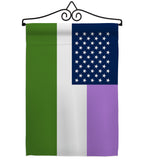 US Genderqueer pride - Support Inspirational Vertical Impressions Decorative Flags HG148650 Made In USA