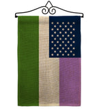 US Genderqueer pride - Support Inspirational Vertical Impressions Decorative Flags HG148650 Made In USA