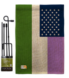 US Genderqueer pride - Support Inspirational Vertical Impressions Decorative Flags HG148650 Made In USA