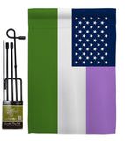 US Genderqueer pride - Support Inspirational Vertical Impressions Decorative Flags HG148650 Made In USA