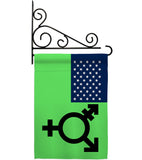 US Israeli transgender and genderqueer - Support Inspirational Vertical Impressions Decorative Flags HG148652 Made In USA