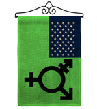 US Israeli transgender and genderqueer - Support Inspirational Vertical Impressions Decorative Flags HG148652 Made In USA