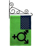 US Israeli transgender and genderqueer - Support Inspirational Vertical Impressions Decorative Flags HG148652 Made In USA