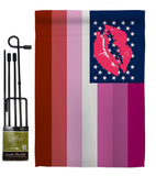 US Lipstick lesbian - Support Inspirational Vertical Impressions Decorative Flags HG148655 Made In USA