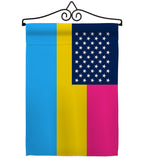 US Pansexual pride - Support Inspirational Vertical Impressions Decorative Flags HG148658 Made In USA