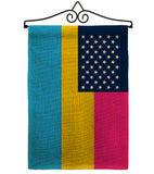 US Pansexual pride - Support Inspirational Vertical Impressions Decorative Flags HG148658 Made In USA