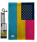 US Pansexual pride - Support Inspirational Vertical Impressions Decorative Flags HG148658 Made In USA