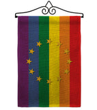 European Union Pride - Support Inspirational Vertical Impressions Decorative Flags HG148671 Made In USA