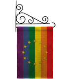 European Union Pride - Support Inspirational Vertical Impressions Decorative Flags HG148671 Made In USA