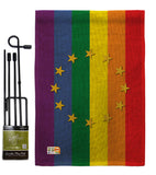 European Union Pride - Support Inspirational Vertical Impressions Decorative Flags HG148671 Made In USA