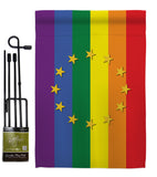 European Union Pride - Support Inspirational Vertical Impressions Decorative Flags HG148671 Made In USA