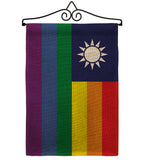 Taiwan Pride - Support Inspirational Vertical Impressions Decorative Flags HG148672 Made In USA