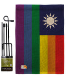 Taiwan Pride - Support Inspirational Vertical Impressions Decorative Flags HG148672 Made In USA