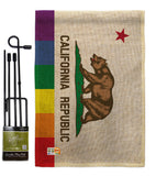 California Republic Pride - Support Inspirational Vertical Impressions Decorative Flags HG148680 Made In USA