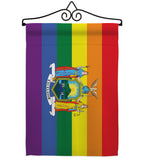 New York Pride - Support Inspirational Vertical Impressions Decorative Flags HG148681 Made In USA