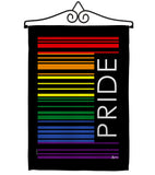 Pride Barcode - Support Inspirational Vertical Impressions Decorative Flags HG148686 Made In USA