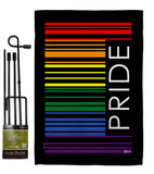 Pride Barcode - Support Inspirational Vertical Impressions Decorative Flags HG148686 Made In USA