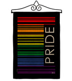 Pride Barcode - Support Inspirational Vertical Impressions Decorative Flags HG148686 Made In USA